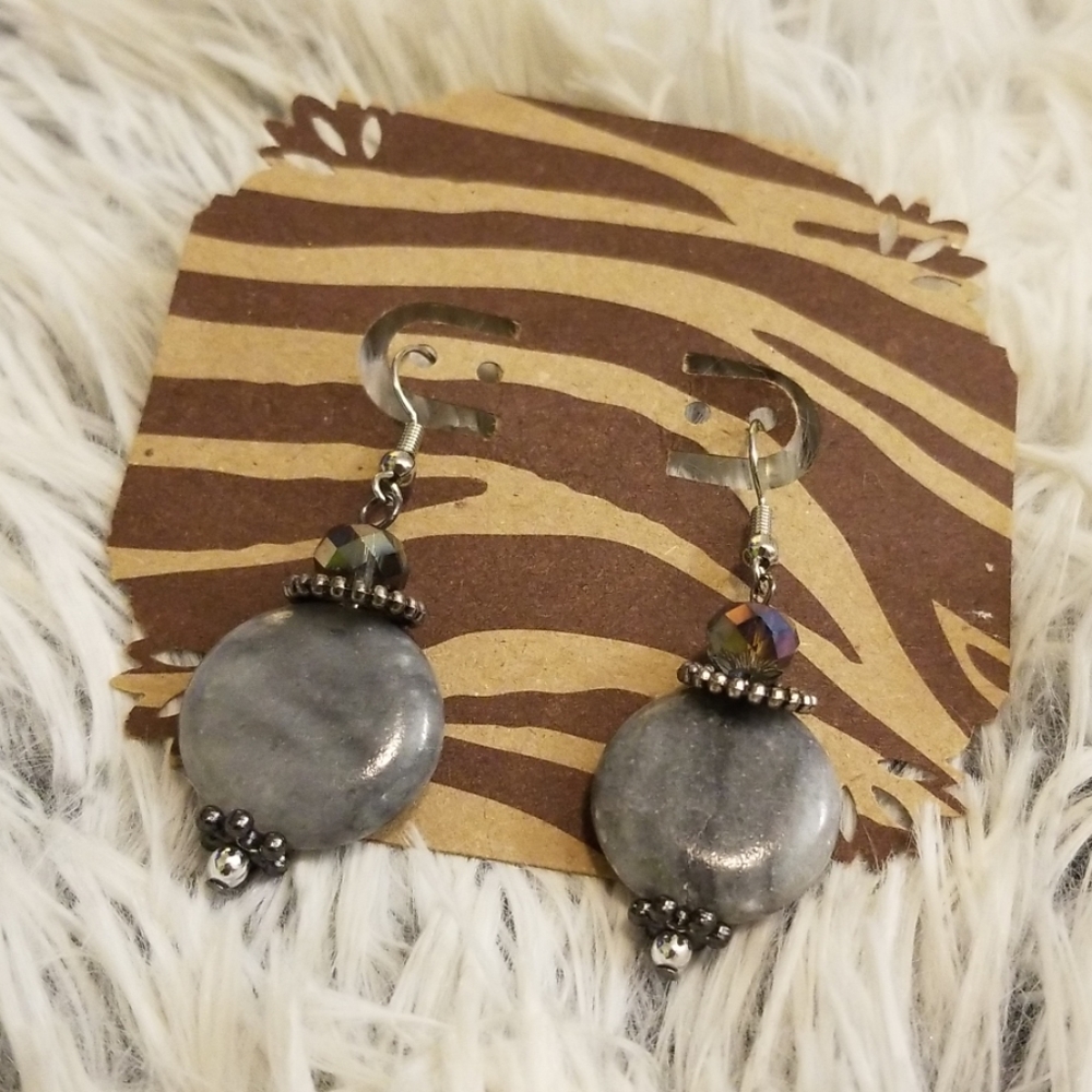 Zebra jasper earrings OOAK